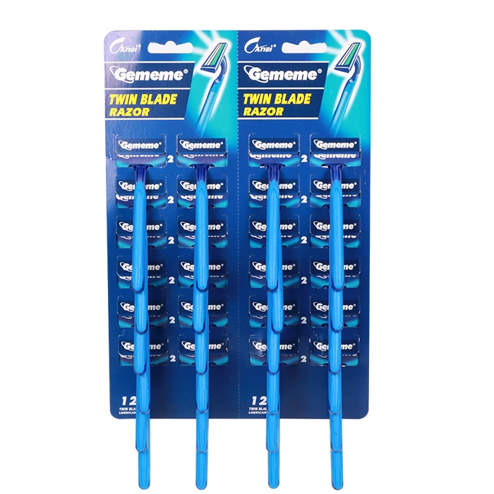 Gememe Shaver Twin Blade Shaving Stick Disposable Razor Shavette Razor