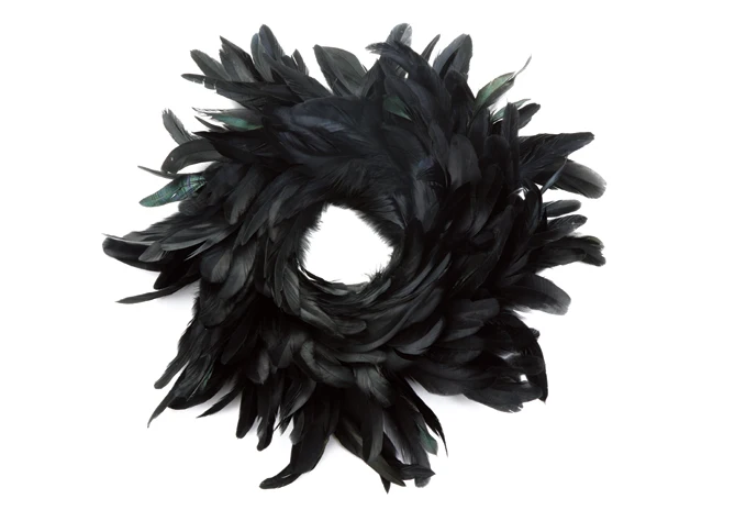 FH429 Decorative Ringneck Pheasant Circular Feather Wreath