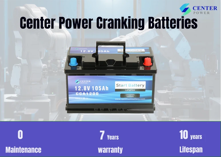 Factory supply 1200CCA lifepo4 auto starter 12v 100ah lithium ion battery 12v 105ah start battery