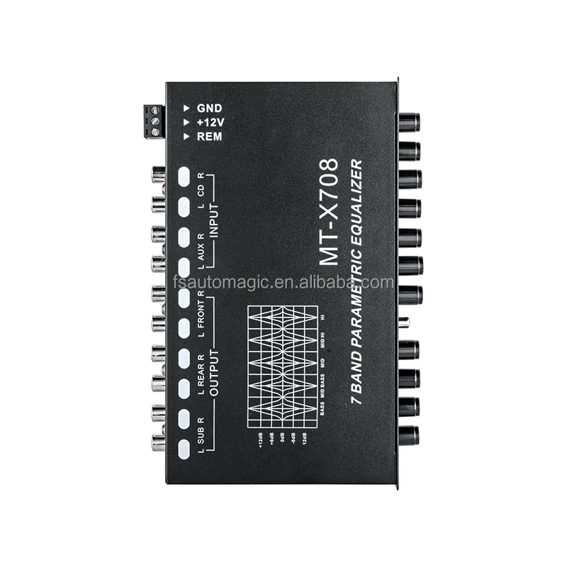 QMF EQ7 7-way Stereo Analogic Crossover Car Equalizer For Car Amplifier