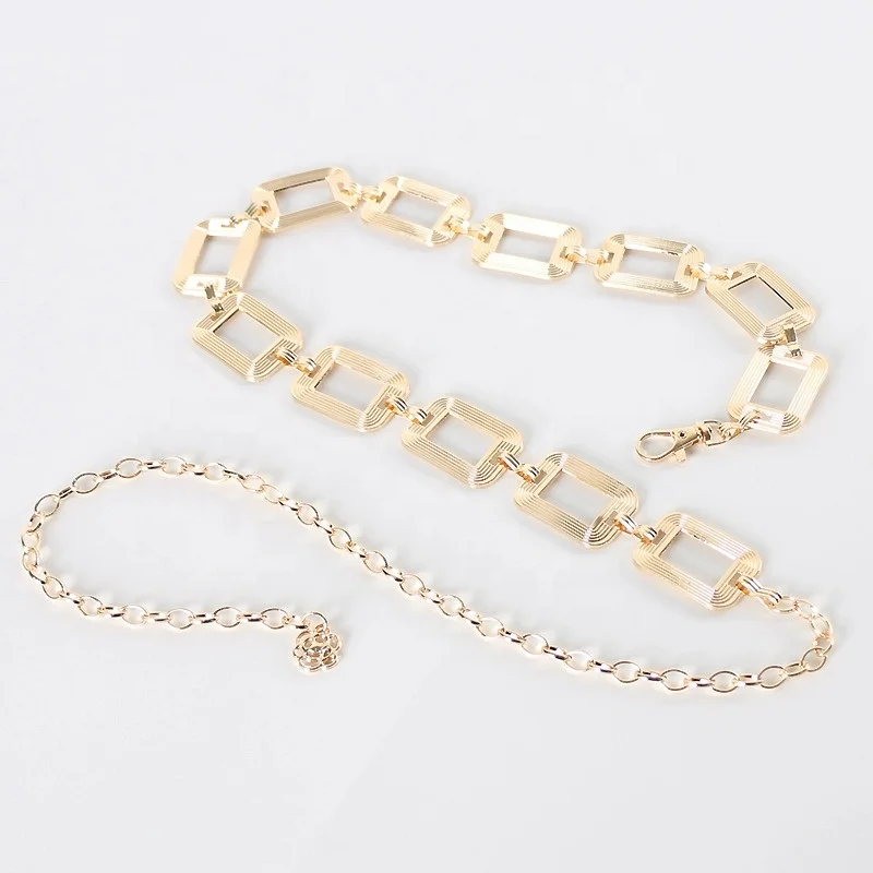 Simple Fashion Metal Waist Chain Ladies Skirt Chain Wide Belt Trendy Clothing Accessories