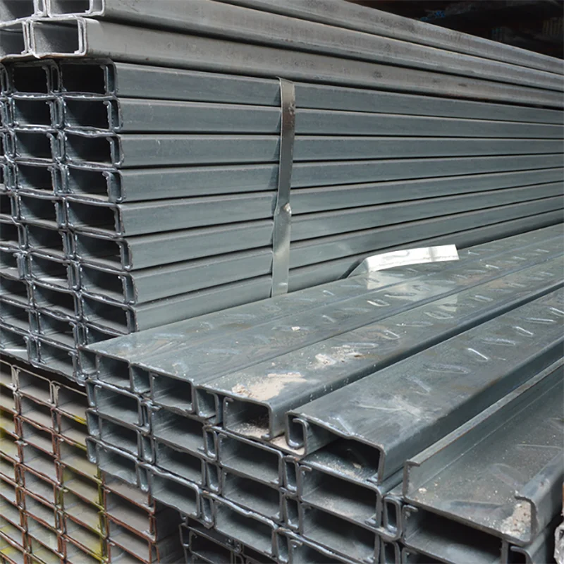 Q195 Q215 Q235 Q345 steel processing parts galvanized u beam steel c channel structural / C profile price Purlin