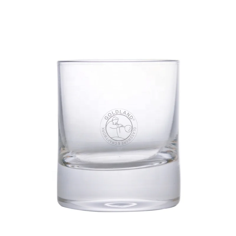 High Base Whiskey Glasses Custom Rock Whisky Glass Classic Drink Glass Set for Cocktail Whiskey