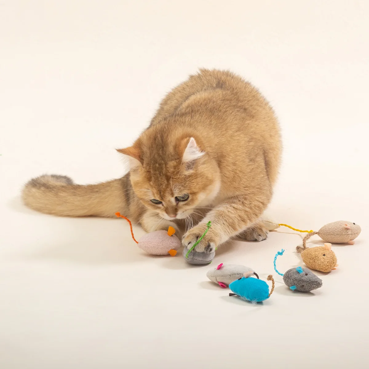 DRESSPET Popular Hot Promotion Stuffed Animal Mini Realistic Cat Accessories Plush Toys Teaser Mouse Pet Interactive