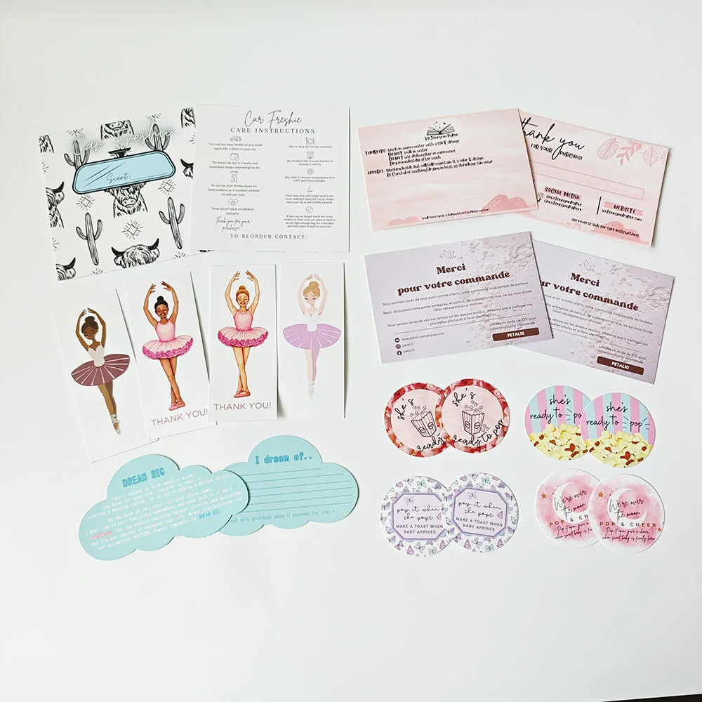 Wholesale Custom luxury Full Colored Thank you Card Business card with Logo Customized for Business and Gifts