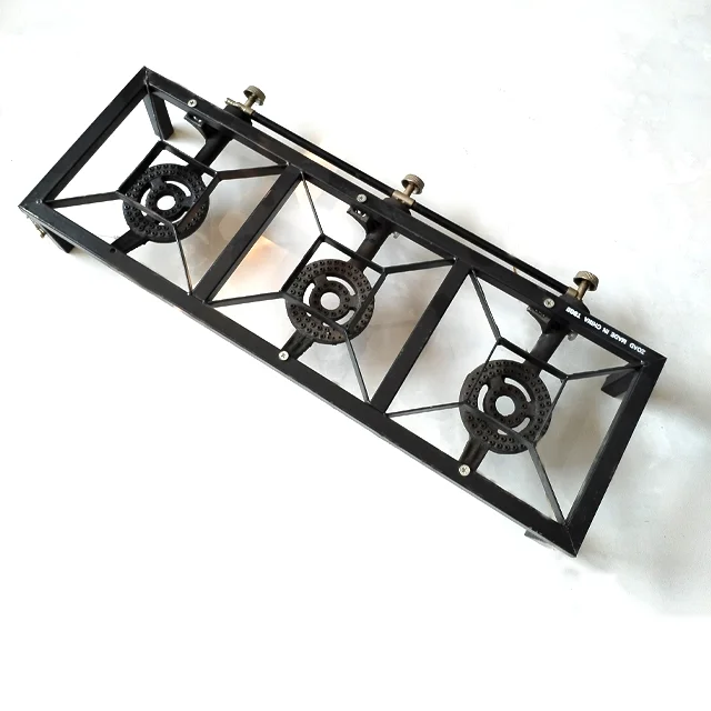 High Quality Cylinder Single Standing Burner Range Cooker Black Square Tube Gas Stove