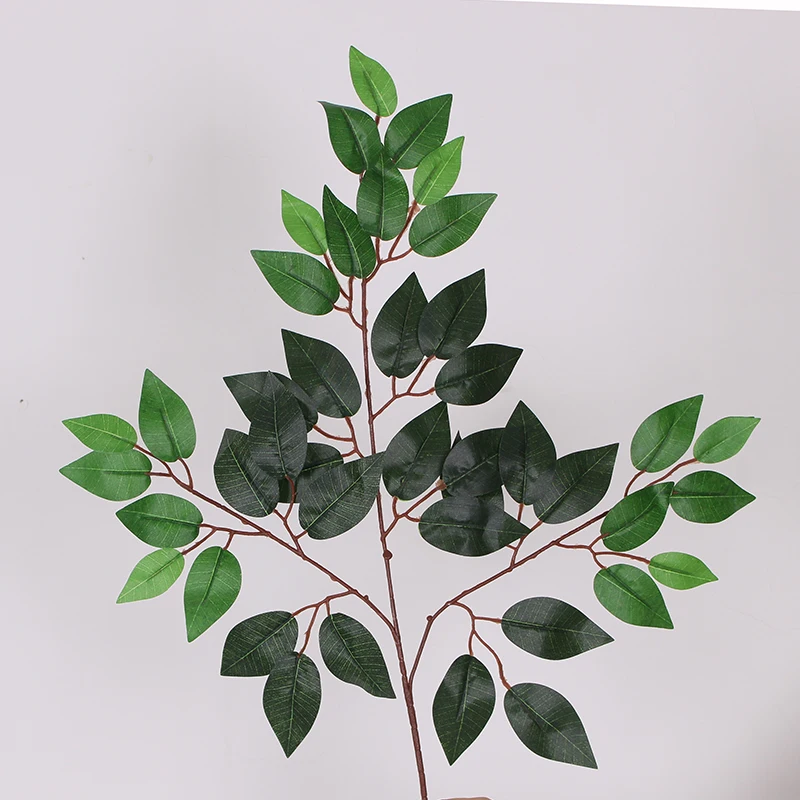 Yiwu factory high quality factory decorative artificial ficus branches and leaves