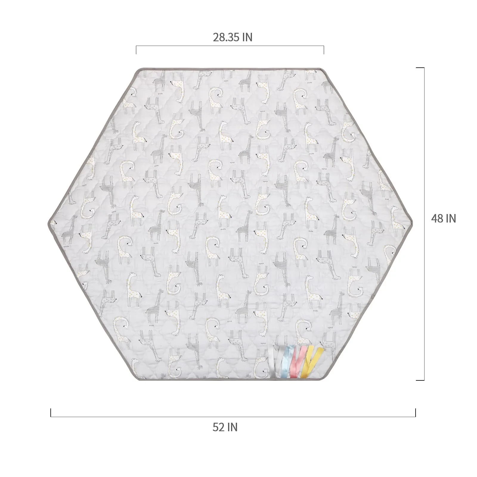 Hexagon 5 Stars Review Folding Detachable Easy Carry  Play Mat Super Soft Cozy Water Proof Cotton Portable Baby Mat For Playing