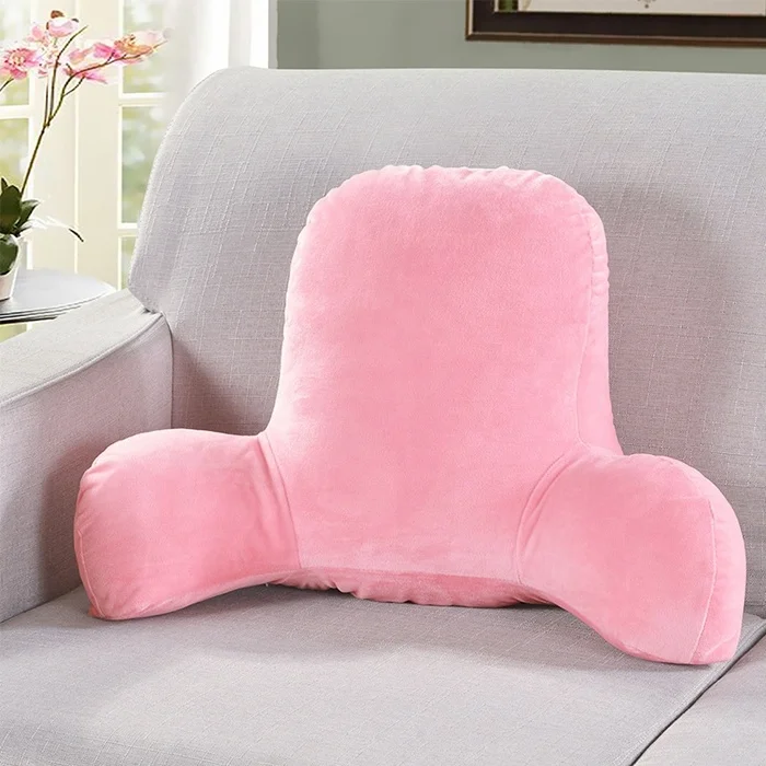 Super Soft Velvet TV Pillow Lumbar Back Support Reading Pillow