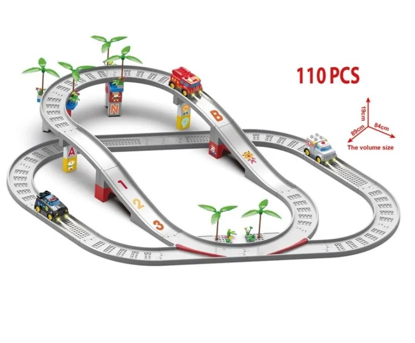 2022 toys Slot Car Racing Track Electric 1/60 Mini Fast Speed Car Race Track slot toys running car interlocking toy bricks