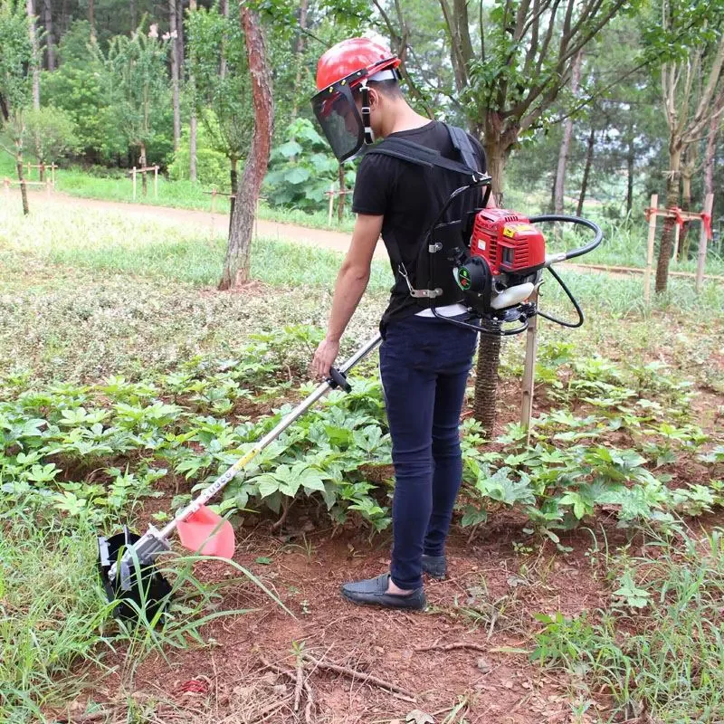 2023 New Style Backpack 43cc Petrol Grass Trimmer Quality Mini Tiller Cultivator Popular farm backpack weeder