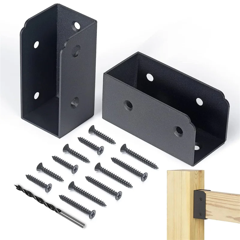 Pergola Brackets Woodworks Pergola Kit 3-Way Right Angle Corner Post Base Wood Beams Elevated Wood Stand Kit Pergola/Gazebo Kit
