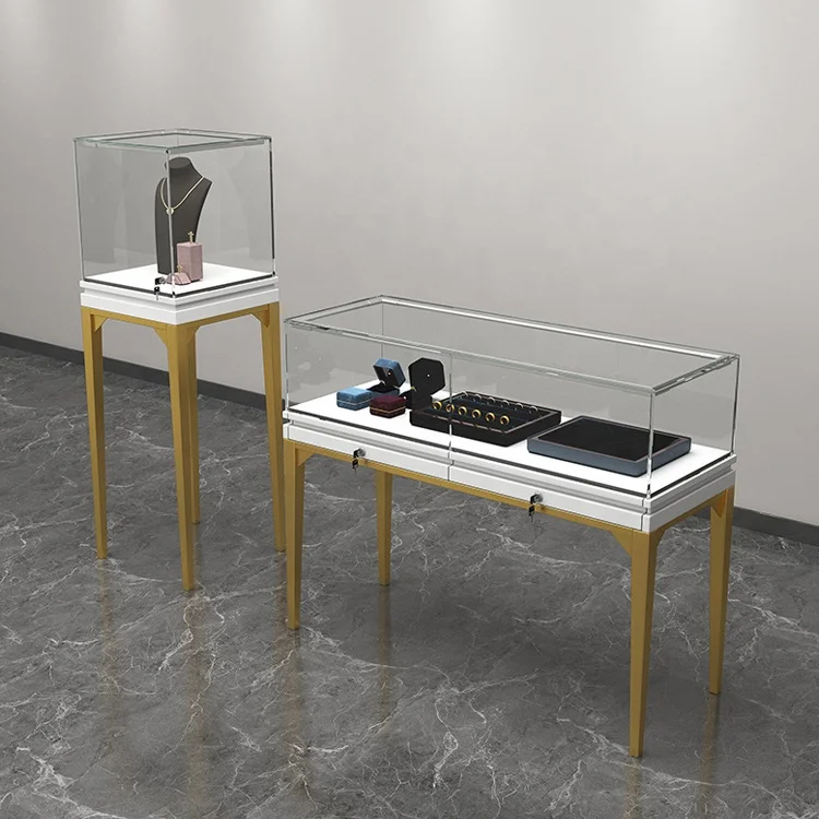 Simple Fashional Multifunctional Multi Color Cabinet Jewelry Showcases Glass Display