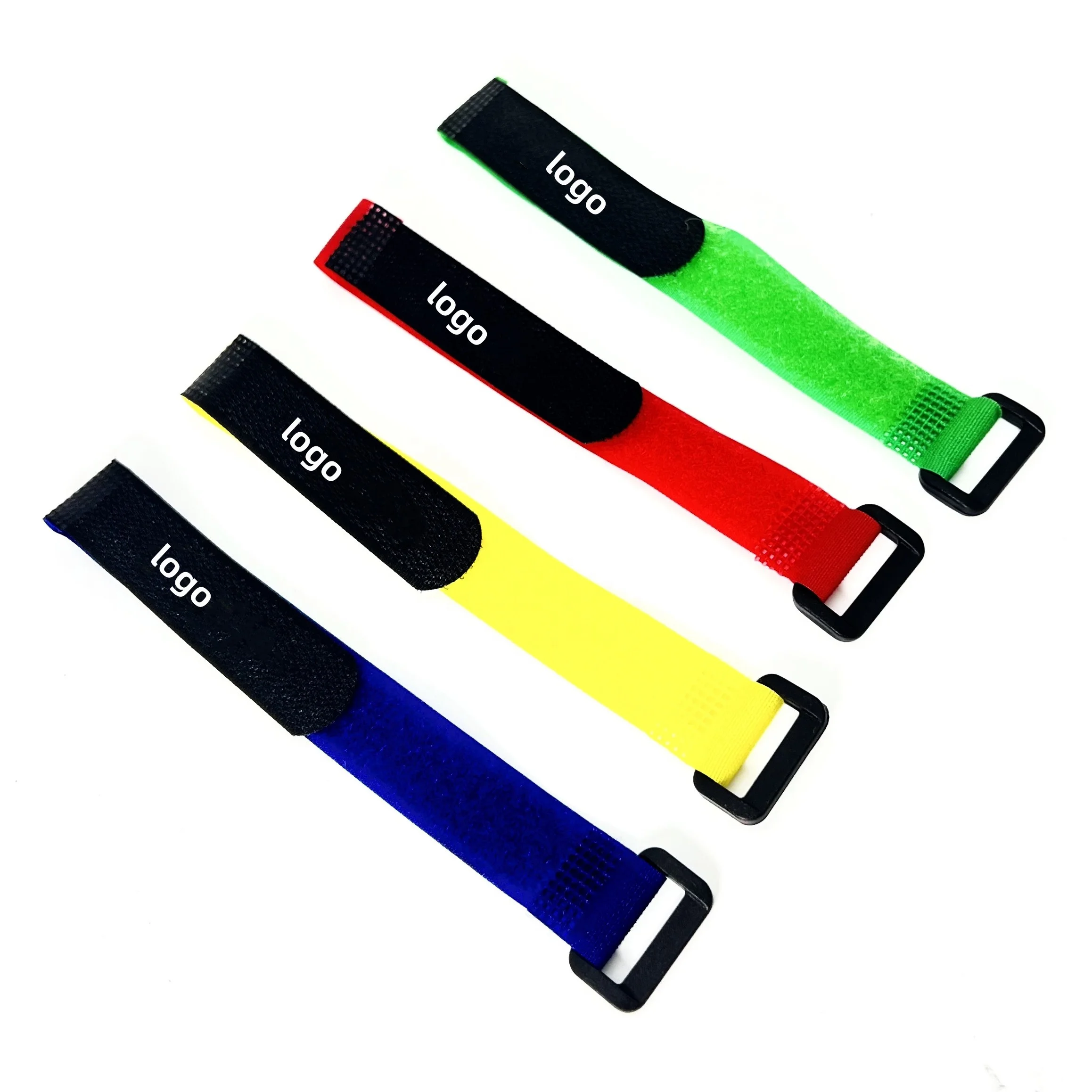 Book strap Sticky Reusable self adhesive double side adjustable with buckle Nylon Hook and Loop Fastener tape Cable Tie