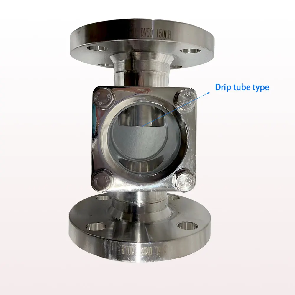 sight glass window  flow indicator valve Stainless Steel Flange Sight Glass with Rotor, Flap or Drip Tube
