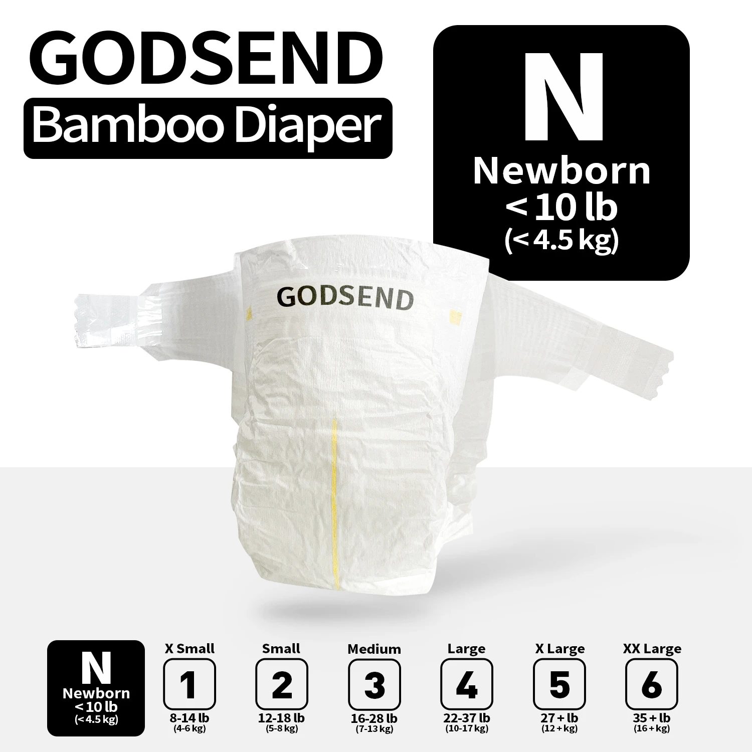 Honest Ingredients Bamboo Cloth Diaper for Sensitive Skin Day & Overnight Use Printed Feature for Babies