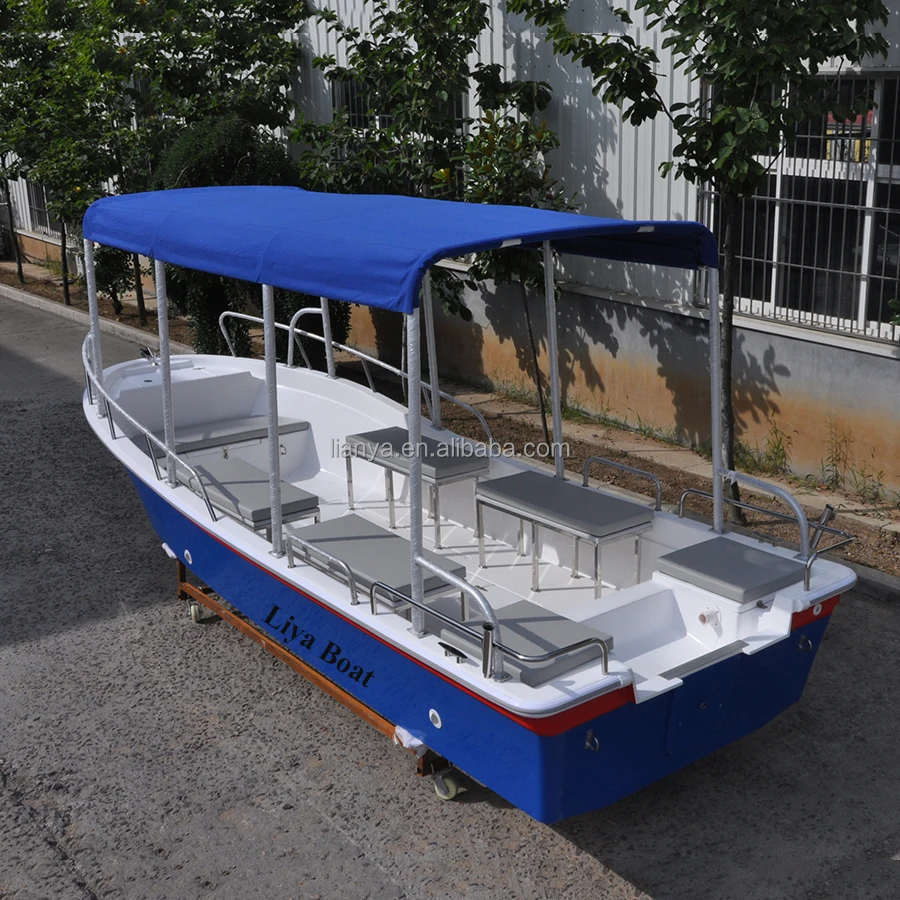 Liya 5.8m fiberglass fishing boats off ocean cargo vessels for sale