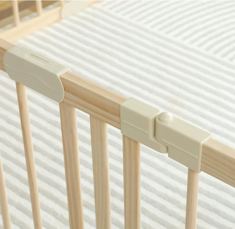 Wood Large Baby Play Yards Gym Area Baby Wooden Playpen Play Fence Gate Play Pen