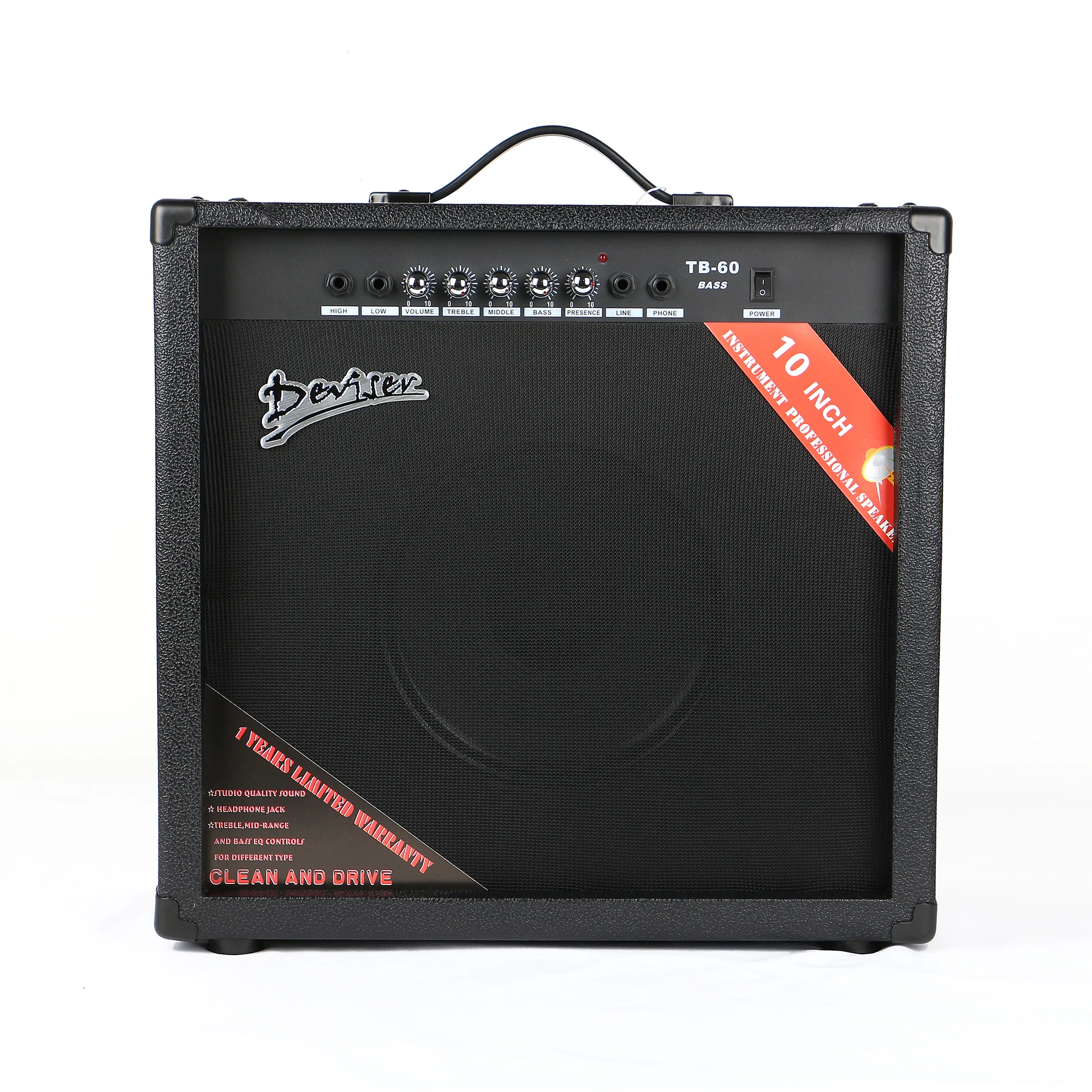 Guangzhou Portable Bass Amp 60 Watts Electric Bass Amplifier Deviser For Wholesale