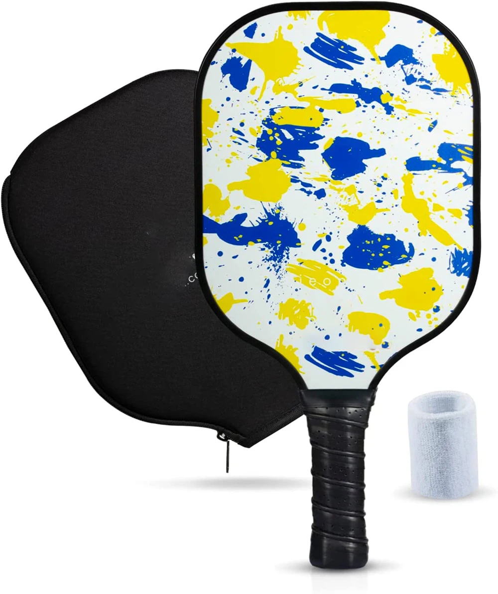 Лопатки Pickleball из стекловолокна и сотовой полипропиленовой сердцевины для начинающих промежуточных игроков сшитая контурная рукоятка
