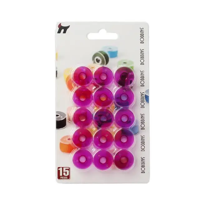 High Quality 15PCS/Set Home Multi-Purpose Sewing Threads  Machine Plastic Spools Transparent Plastic Bobbin