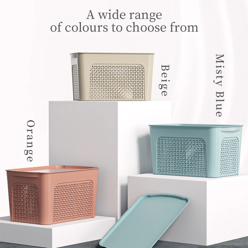 2022 Household Small Set Other Food Covered Boxes Home Storage & Organization Plastic Containers With Lid Stackable Bins