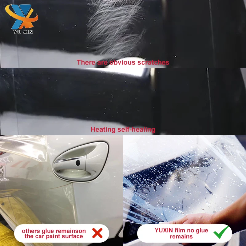 PPF-U No Yellowing Scratch proof Anti Scratch Heat Repair Clear Transparent TPU Seconds Repair Car Paint Protection Film PPF