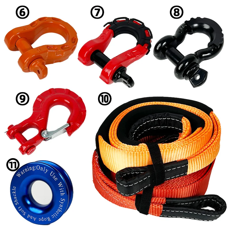 4WD Kinetic Recovery Rope Kit Off Road Car Accessories Emergency Tow Rope Set