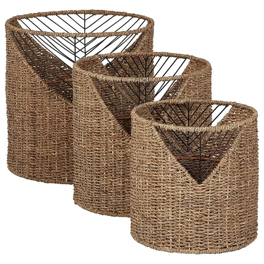 Best Choice Seagrass Baskets Laundry Basket Storage Baskets Traditional Handcrafted For Room Decor