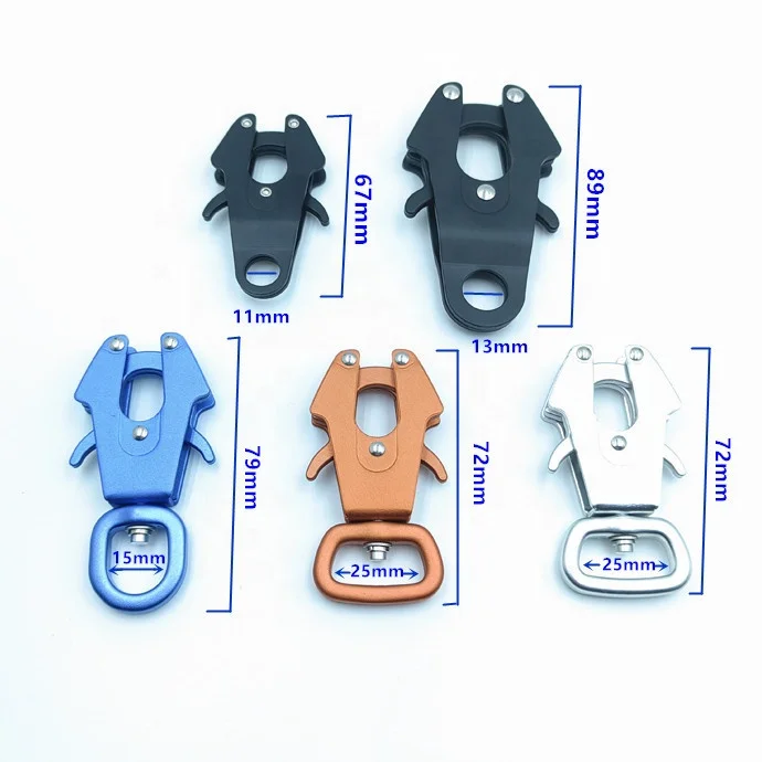 Aluminum Quick Release Frog shaped Clip Buckle Dog Leash Clasp Dog Chain Buckle for Linking Pet Collar