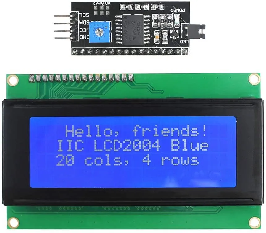 20x4 with IIC/I2C/ Serial Interface Adapter 2004 LCD Display Module