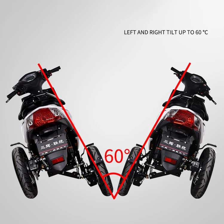 Wholesale High Quality Motorcycle 3 Wheel Moto Electric Scooter Three Wheeler For Adult