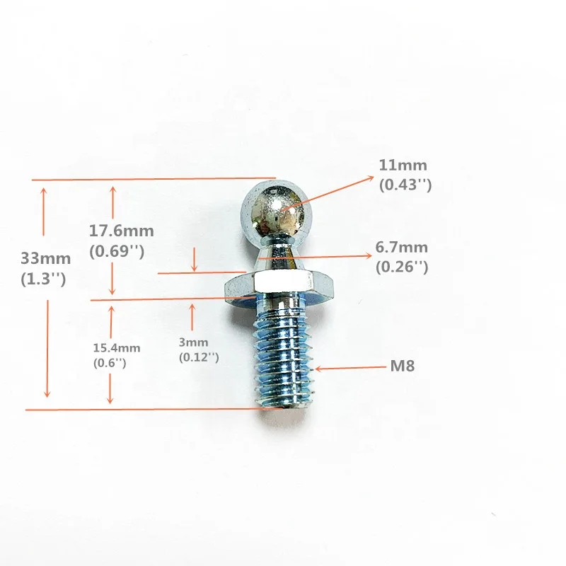 Wholesale custom carbon steel ball head stud screw