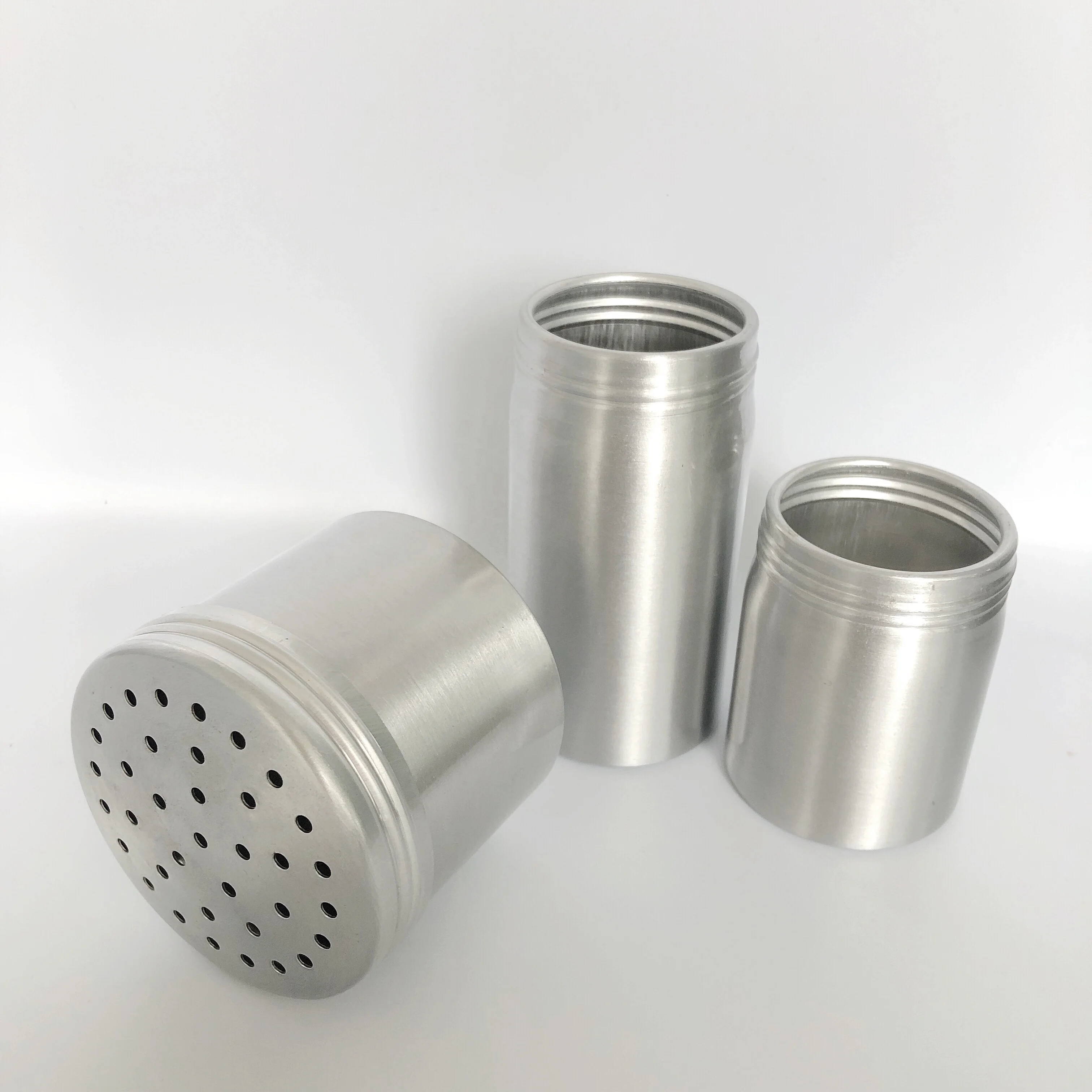 Empty Shaker Lids 50ml 100ml Aluminum Jars Bottle Can For Condiments Salt Spices Seasoning Pepper Herbs Powder