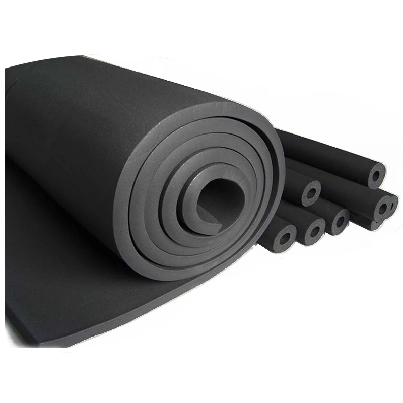 Fireproof nitrile rubber foam sheet insulation noise reduction closed cell flexible pipe insulation foam rubber sheet