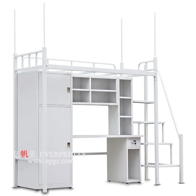 Cheap Sale School Furniture Set University College Dormitory Hotel Furniture Heavy Duty Metal Frame Double Bunk Bed