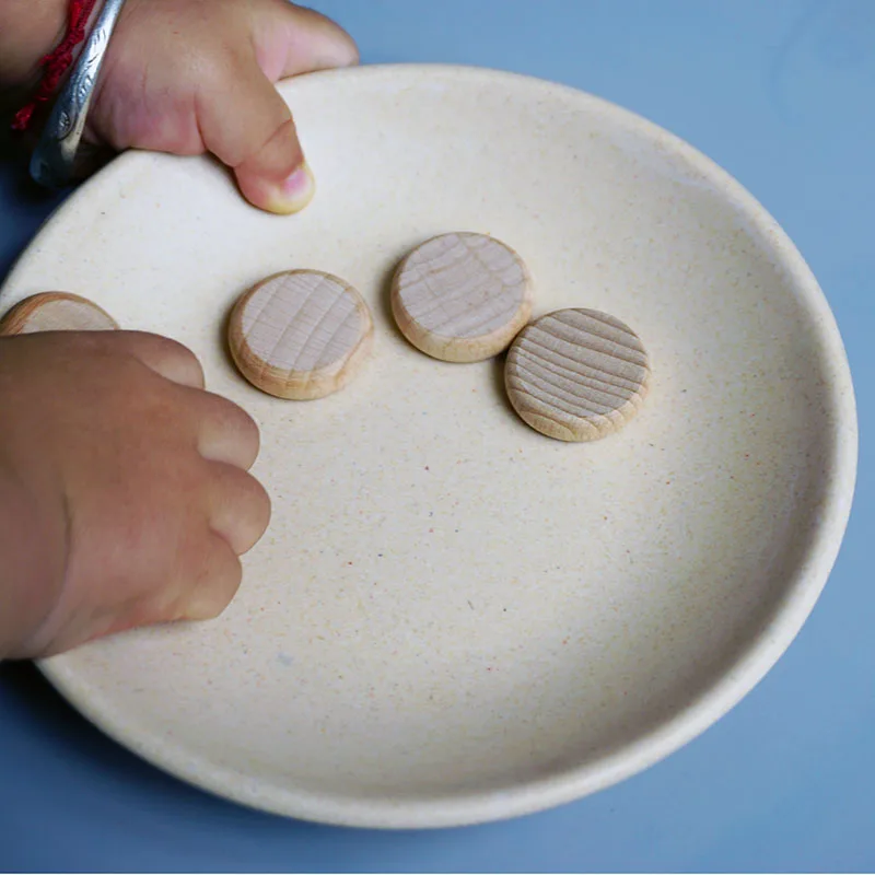 blank wood toy shool painting material beech wood coin/belly button/mushroom/egg/beehives/tree cone/droplet set