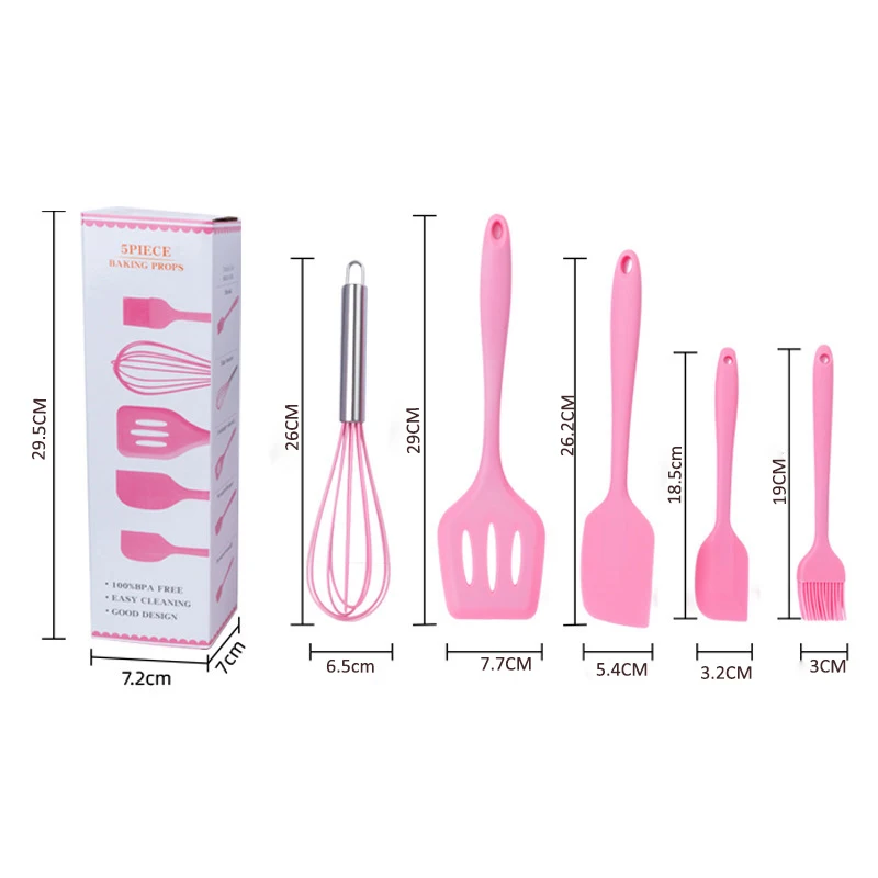 5 pcs silicone kitchen brushes