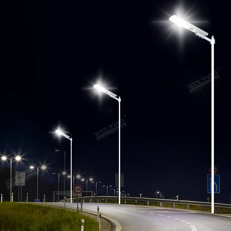 ALLTOP Motion Sensor Aluminium Outdoor 60w 120w 180W 240w Integrated All In One LED Solar Street Light