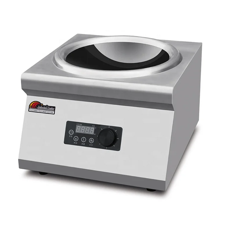 Concave Induction Stove 5000w  Hob Cooktops Stovetop Ceramic Plaque Electric Electromagnetic Commercial Induction Wok Cooker