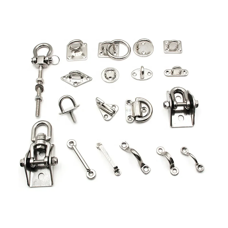 Marine Hardware Stainless Steel Eye Plate Pad Eye Snap Hook Fender Hook for Boat Yacht