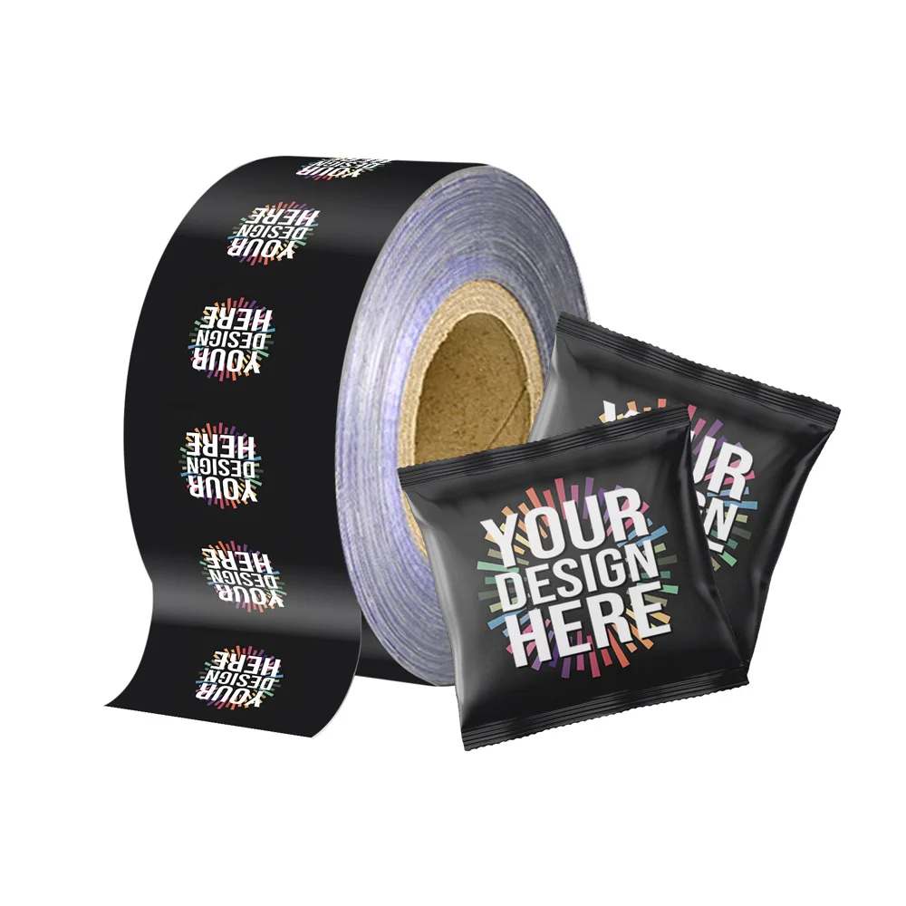 Printed Roll Stock Custom Food Grade Laminated Sachet Plastic Food Packaging Roll Film For Cookie Snack Packaging