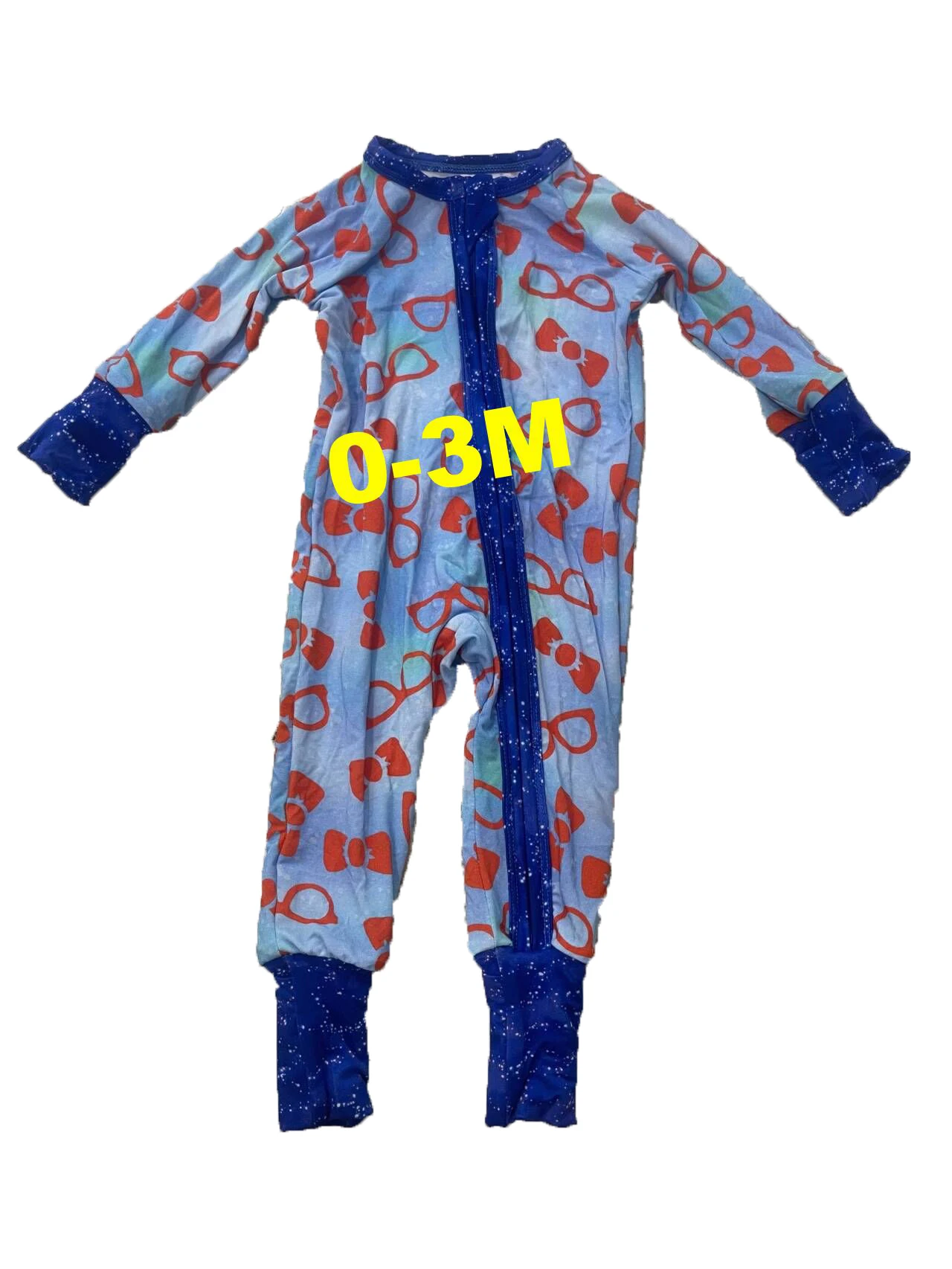 Qingli Unisex Bamboo Pajamas 0-3M RTS ODM Supply wholesale comfortable Colorful Zipper Bamboo Fiber Zippy