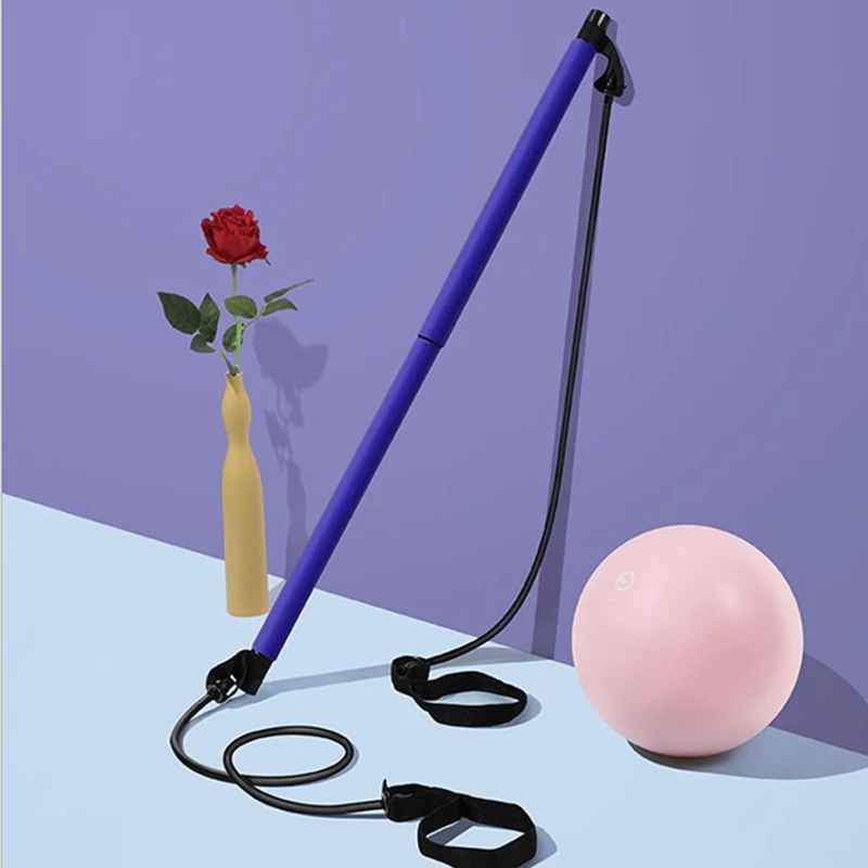 Pilates stick fitness stick Yoga equipment household multi-functional tension rope stretch belt back trainer
