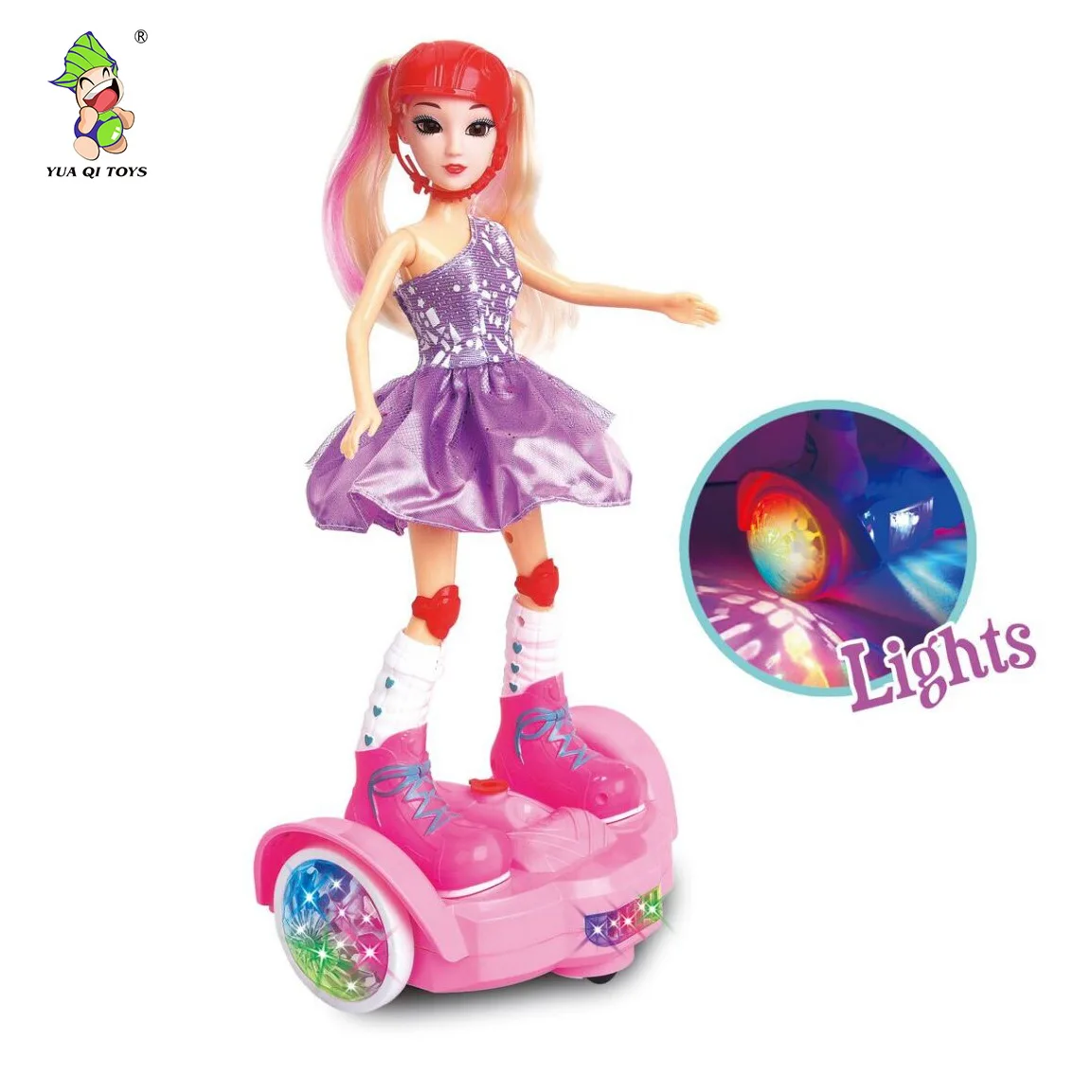 drop shipping Electric balance car princess girl dolls music lights singing and dancing Electric doll toy