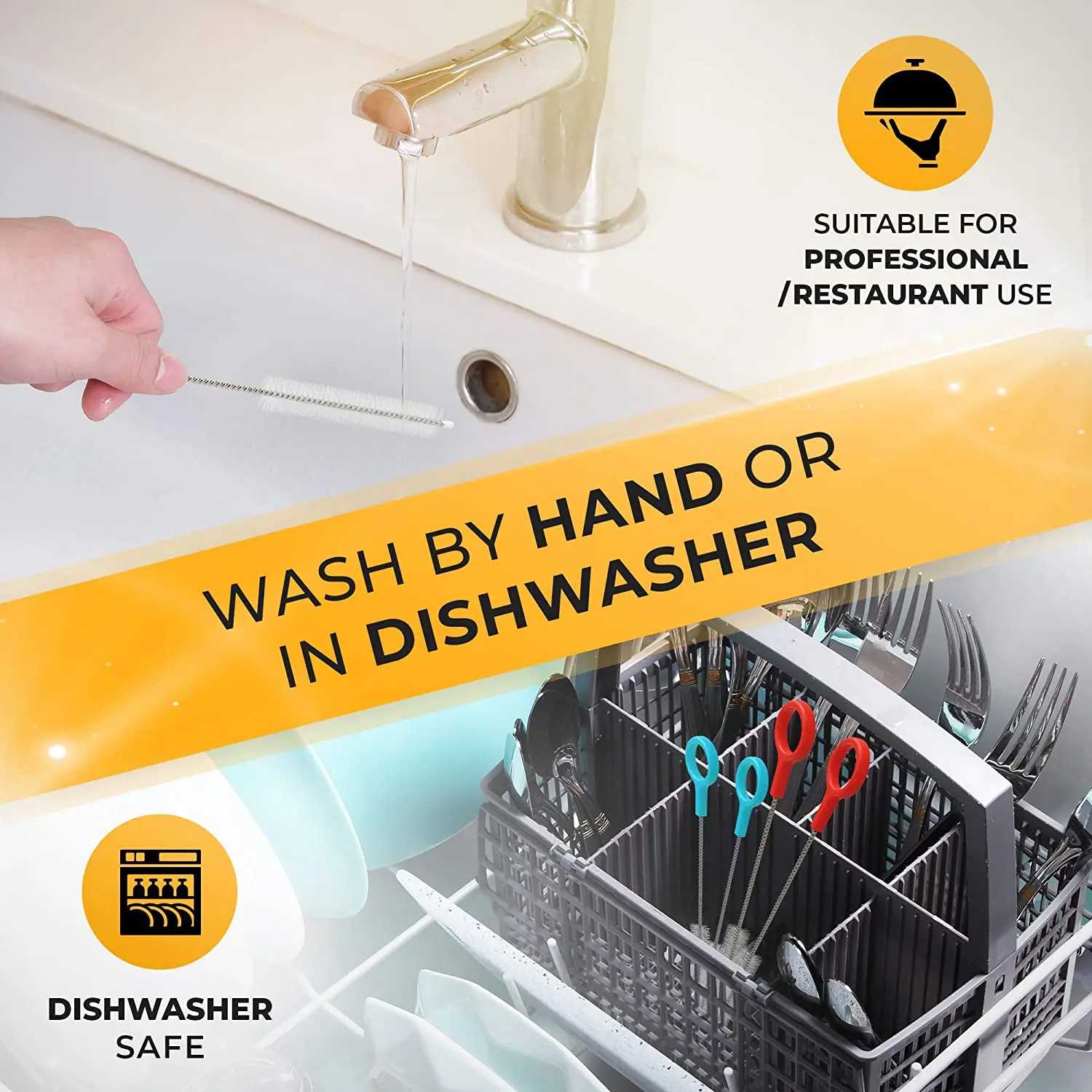 Stainless Steel Wire Cleaning Brush for Bottles Straws Cleaning Brush Baby Breast Pump Pipe