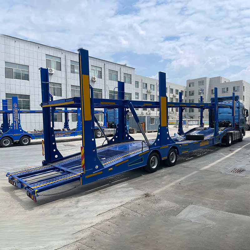 two axle double deck 8 car carier trailer car transporter semi trailer for sales