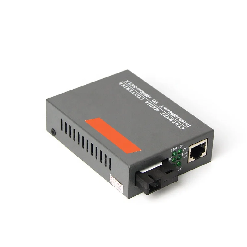 Factory price for 2 ports ethernet fiber optic media converter HTB-GS-03 10/100/1000M gigabit simplex media converter