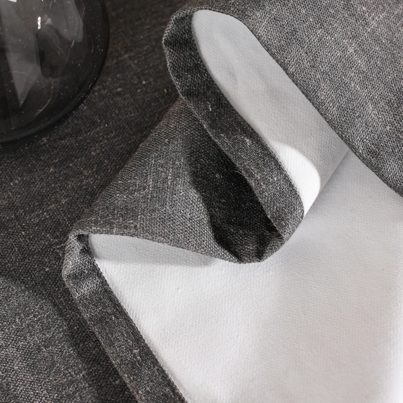 Solid Woven Waterproof Poly-linen Christmas Dining Table Runners for Kitchen Decoration