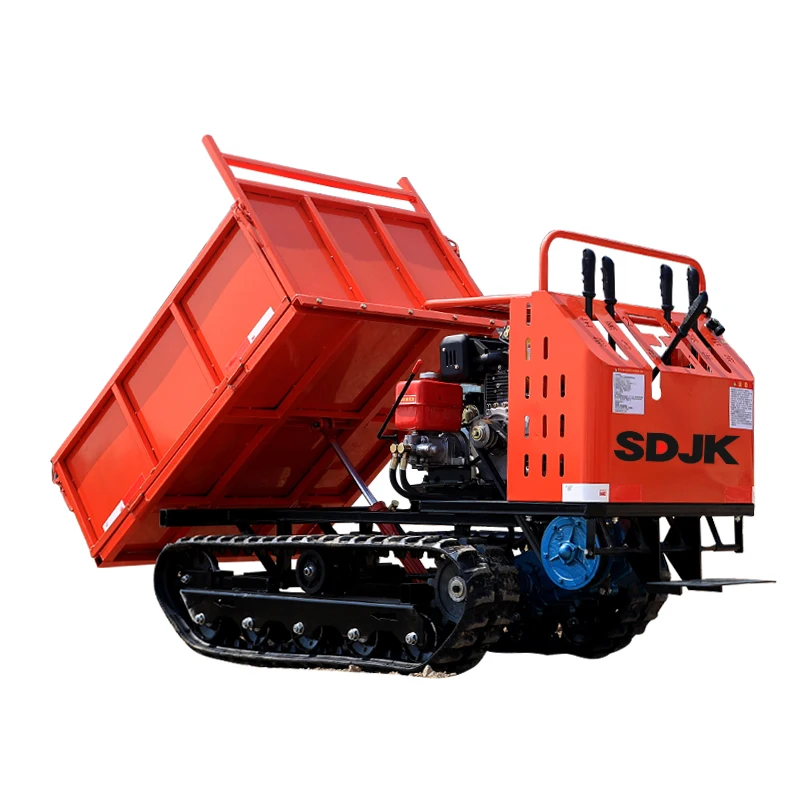 mini transporter self loading mini dumper  1 ton 2 ton Tracked mini dumper truck wirh ISO/EPA